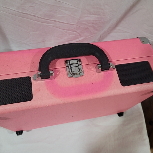 Victrola's pink black The Journey Suitcase Record Player UNTESTED NO RECORDS - Picture 12 of 14